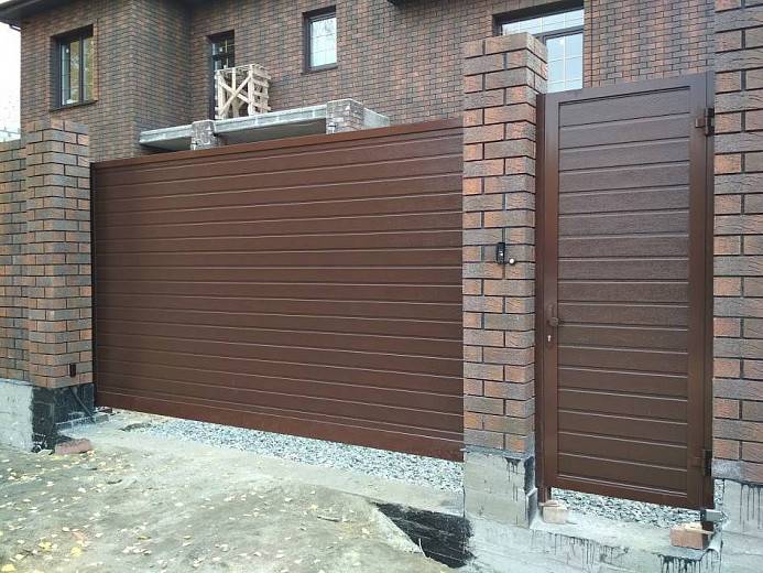 откатные ворота с калиткой откатные ворота с калиткой